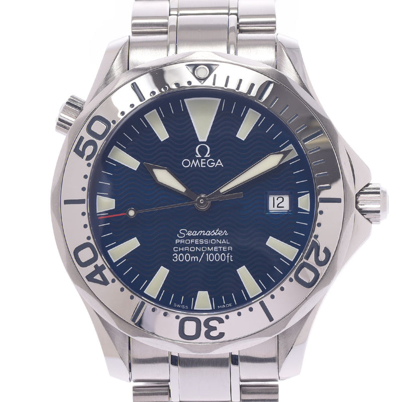 OMEGA Omega Seamaster Professional 300 2255.80 Men SS Watch Automatic Rolling Blue Characters A-Rank Used Silgrin