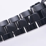 CHANEL シャネル J12 33mm 12Pダイヤ H1625 レディース 黒セラミック/SS 腕時計 クオーツ 黒文字盤 ABランク 中古 銀蔵