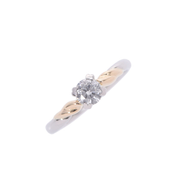 Nina Ricci Ninarch Diamond 0.266ct E-VS2-G # 7 7 Ladies K18 / PT900 Ring / Ring A Rank Used Silgrin