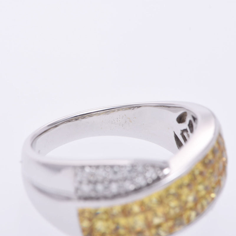K yellow sapphire 21.5 Unisex k18wg ring ring a