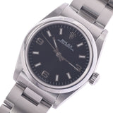 ROLEX Rolex Oyster Peacher 77080 Boys SS Watch Automatic Wound Black Table A-Rank Used Sinkjo