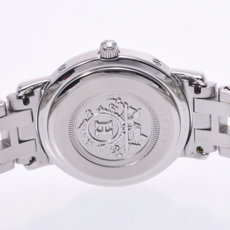 Hermes Hermes Clipper CL4.220 Women's SS / GP Watch Quartz White Full Tech A-Rank Used Sinkjo