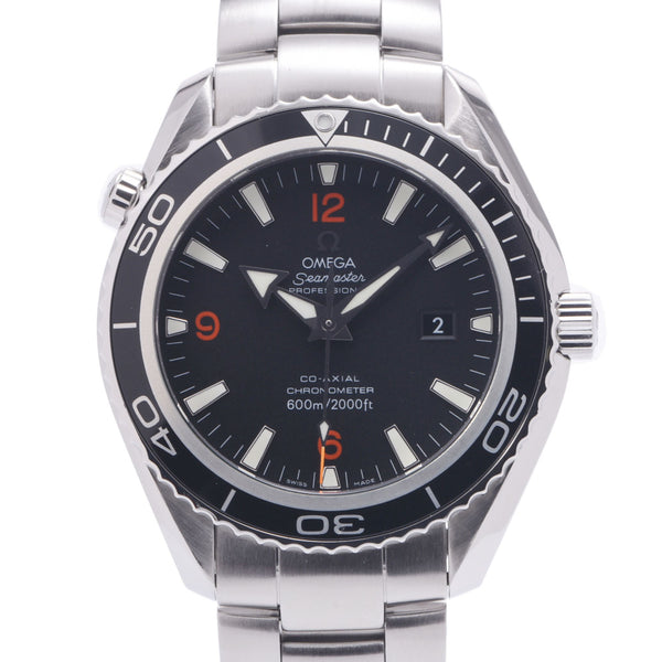 Omega Omega Seamaster Planet Ocean 2200.51 Men's SS Watch Automatic Wound Black Table A-Rank Used Silgrin