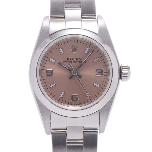 劳力士（rolex）Rolex Oyster Perpetual 76080 Ladies SS手表自动上链粉红色表盘等级二手Ginzo