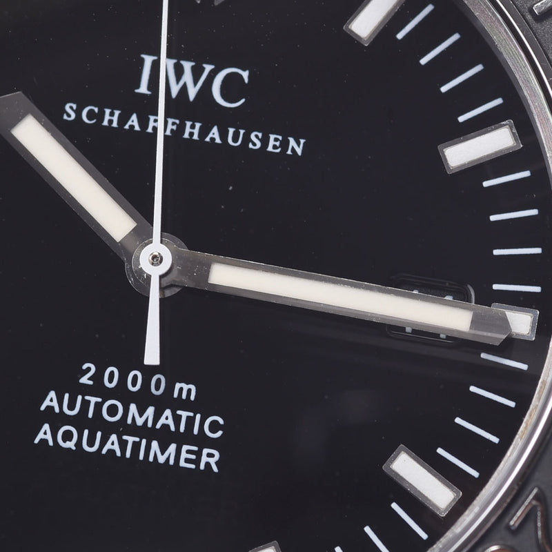 IWC SCHAFFHAUSEN アイダブリューシー シャフハウゼン アクアタイマー デイト IW353602 メンズ SS 腕時計 自動巻き 黒文字盤 Aランク 中古 銀蔵