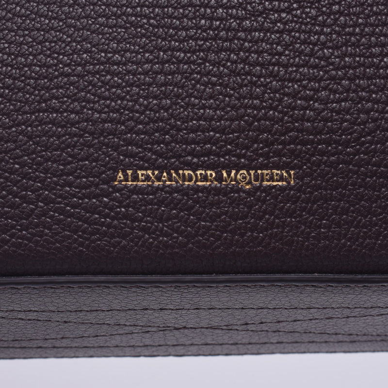 Alexander McQueen Alexander Macqueen Box 2way袋黑暗紫色479767女士山羊皮革单肩包未使用的Silgrin