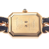 CHANEL Chanel Premiere Size L H0001 Women's GP / Leather Watch Quartz Black Table A-Rank Used Sinkjo