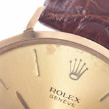 ROLEX Rolex Antique Boys YG / Leather Watch Hand-rolled Champagne Shambra AB Rank Used Sinkjo