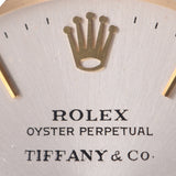 ROLEX Rolex Oyster Pacuar Antique 1002 Boys K14YG / Leather Watch Automatic Black Table A-Rank Used Silgrin