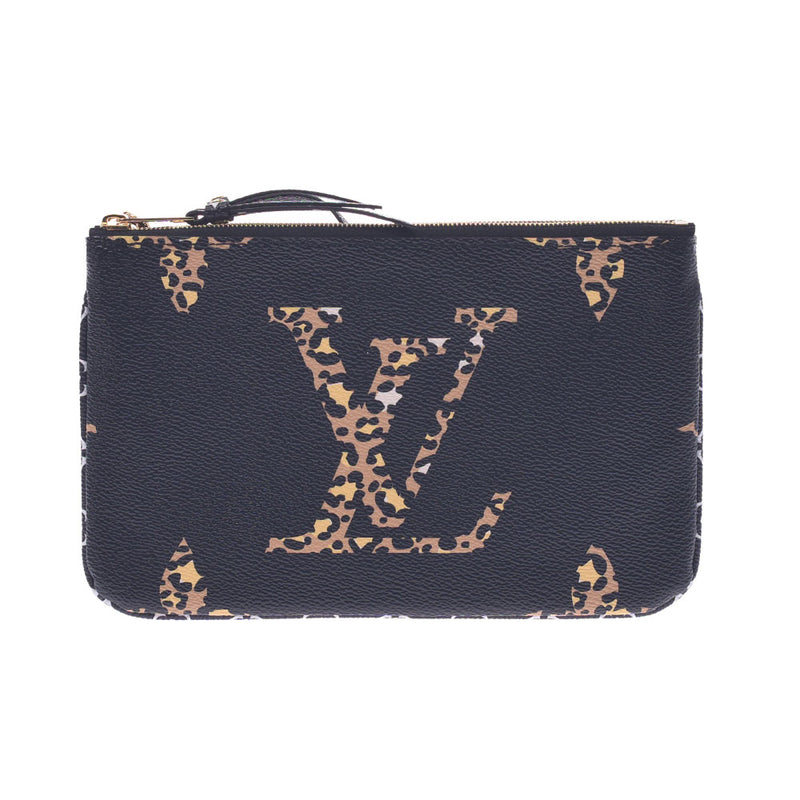 LOUIS VUITTON ルイヴィトン ジャイアントモノグラム  ジャングル ポシェット ドゥーブル ジップ 2way 黒 M67874 ショルダーバッグ Aランク 中古 銀蔵