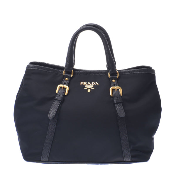 PRADA Prada 2way Bag Black BN1841 Women's Nylon Leather Handbag AB Rank Used Sinkjo