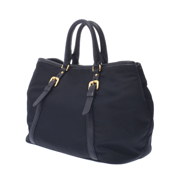 PRADA Prada 2way Bag Black BN1841 Women's Nylon Leather Handbag AB Rank Used Sinkjo