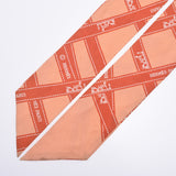 Hermes Hermes Twilley Ribbon Pattern Orange Women Silk 100% Scarf B Rank Used Silgrin