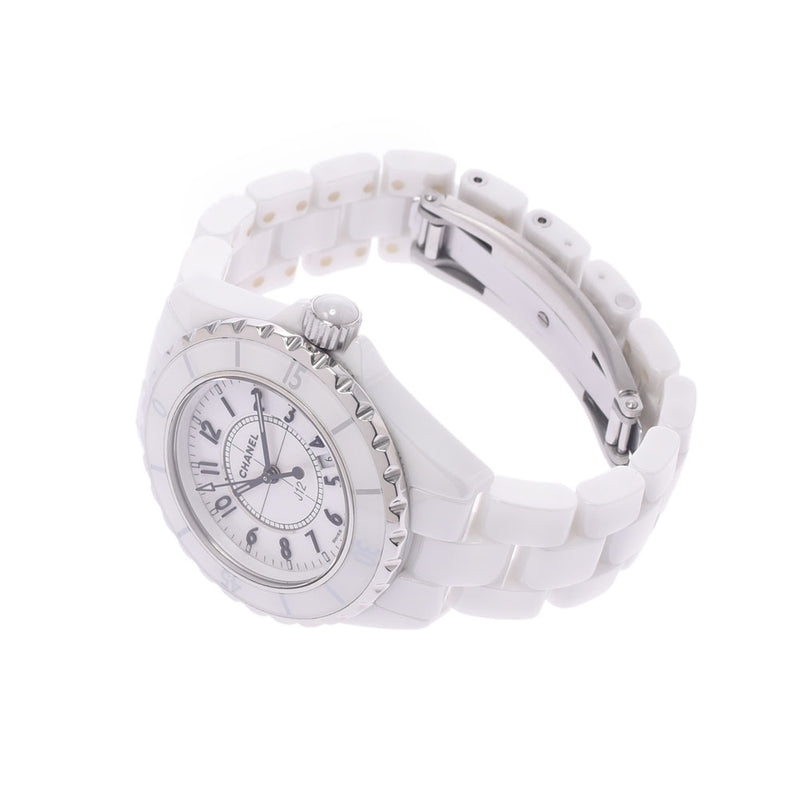 Chanel Chanel J12 33mm H0968 Women White Ceramic / SS Watch Quartz White Flight A Rank Used Sink