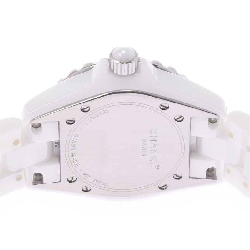 Chanel Chanel J12 33mm H0968 Women White Ceramic / SS Watch Quartz White Flight A Rank Used Sink