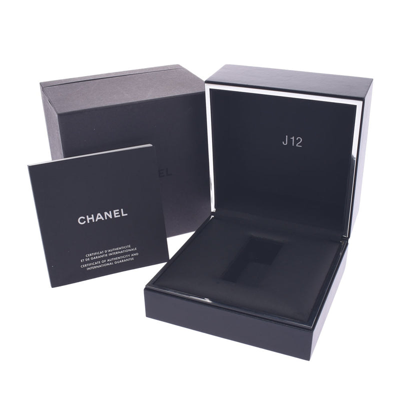 CHANEL シャネル J12 38mm 12Pダイヤ H1629 メンズ 白セラミック/SS 腕時計 自動巻き 白文字盤 Aランク 中古 銀蔵