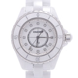 Chanel Chanel J12 33mm 12P Diamond H1628 Women White Ceramic / SS Watch Quartz White Flight A-Rank Used Silgrin