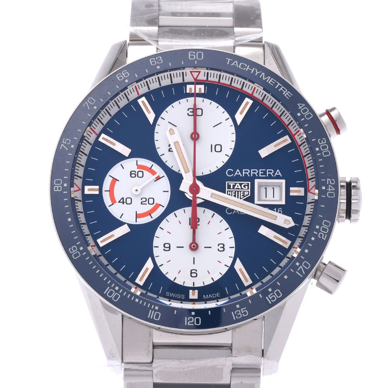 Tag Heuer Tag Heuer Carrera Caliber 16 Chronograph CV201AR.BA0715 Men's SS Watch Automatic Wound Blue Shape New Sink