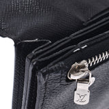 Louis Vuitton Louis Vuitton Damier Portfoille Acole Deon Black / Gray N60023 Men's Dumier Graphit Canvas Long Wallet B Rank Used Silgrin