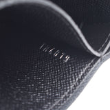Louis Vuitton Louis Vuitton Damier Portfoille Acole Deon Black / Gray N60023 Men's Dumie Graphit Canvas Long Wallet AB Rank Used Silgrin
