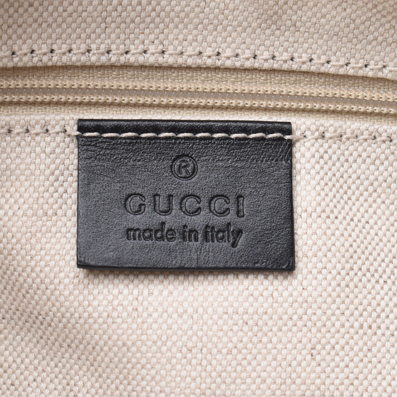 Gucci Gucci GG帆布Diamante Souki米色×黑色247902女士帆布/小牛手提包A排名使用过Silgrin