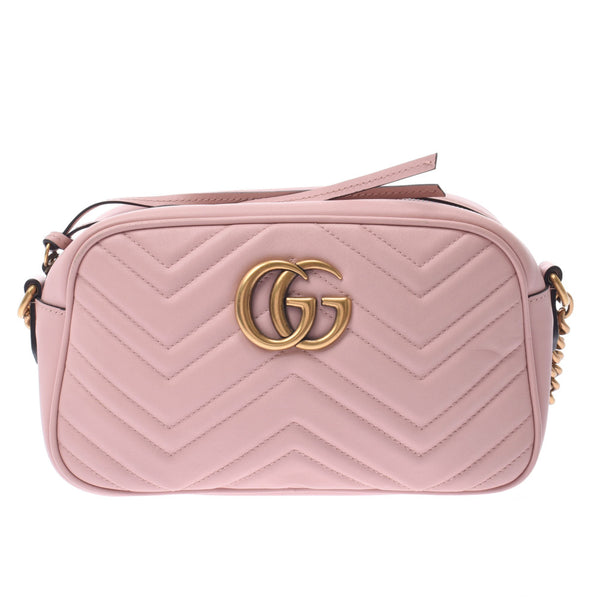 GUCCI Gucci GG Mermont Pink Gold Bracket 447632 Women's Curf Shoulder Bag AB Rank Used Silgrin