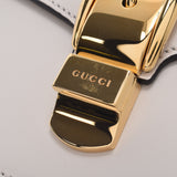 Gucci Gucci Sylvi 2way包袋白色金支架421882女士们凝乳手袋A级使用水池