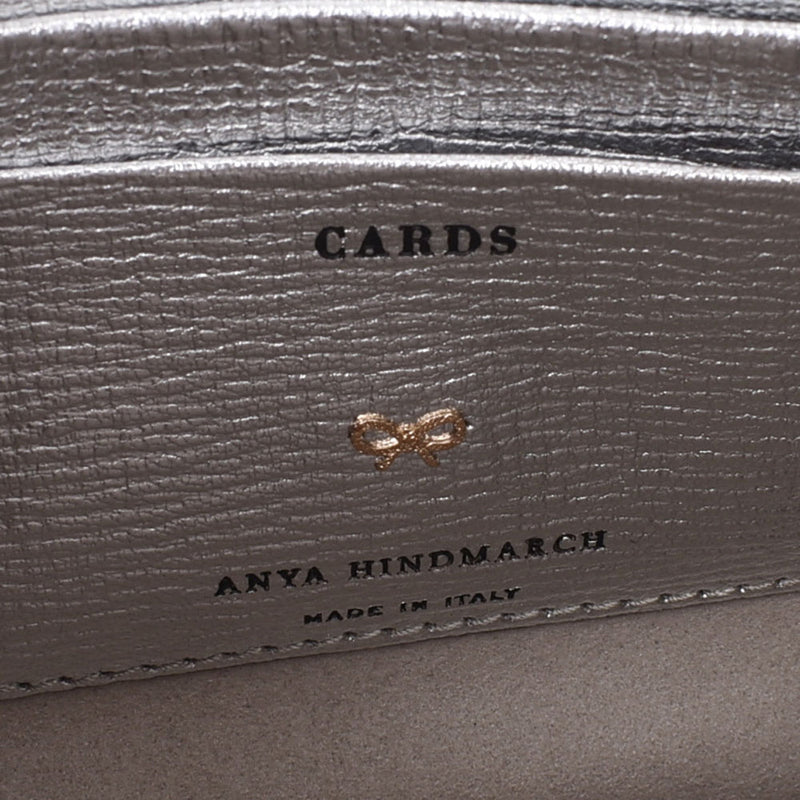 Anya Hindmarch Anya Hind March Smiley Tassel Silver Women's Curf Shoulder Bag A-Rank Used Silgrin