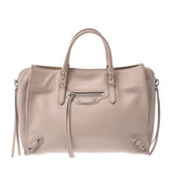 Balenciaga Valencia Paper A6 2way Bag Beige 370926 Women's Curf Handbag A-Rank Used Silgrin