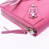 Balenciaga Valenciaga Round Fastener Purse Outlet Classic Continental Pink 253036 Women's Curf Long Wallet A-Rank Used Silgrin