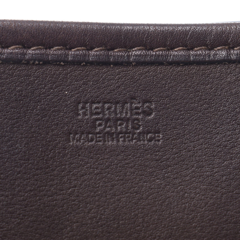 Hermes Hermes Evelin PM老旧地板棕色银色支架□G enggitabity（2003年左右）女士瓦琳尼亚肩包B排名使用粉末