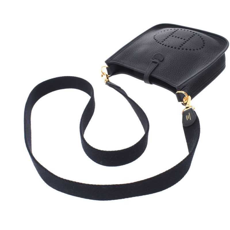 Hermes Hermes Evelin TPM亚马逊黑金支架Y刻（2020年大约2020年）女式三重钢铁单肩包未使用的Silgrin