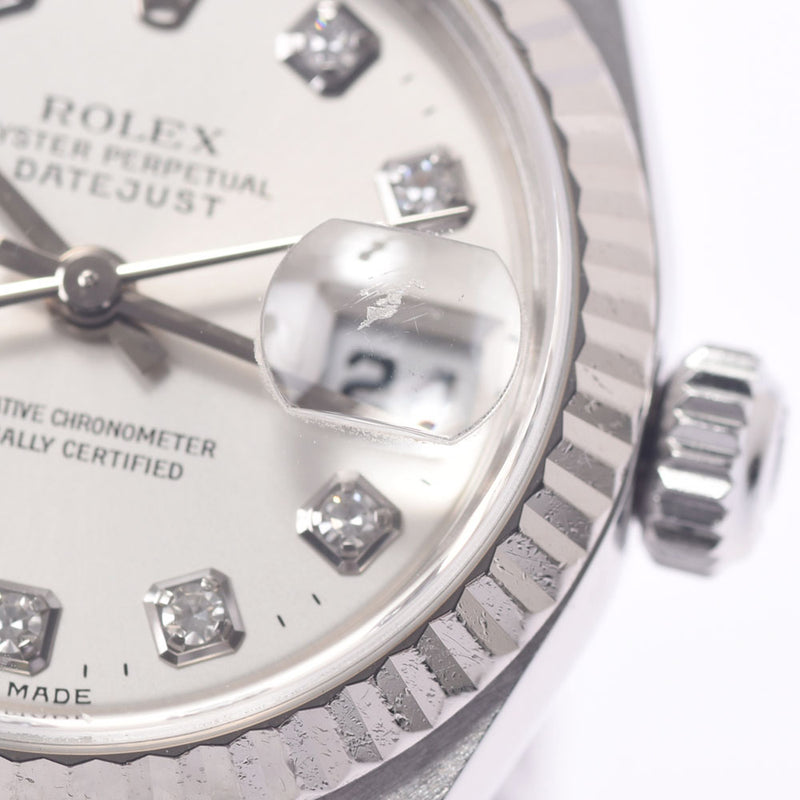 ROLEX Rolex Day Just 10P Diamond 79174G Women's WS / SS Watch Automatic Silver Shaver A-Rank Used Silgrin