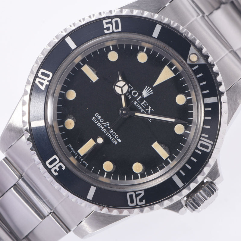 ROLEX Rolex Submarina Tritium Backed Capital Screamer 1.72 CAL1520 Wound Bless 5513 Men's SS Watch Automatic Wound Black Dynx AB Rank Used Silgrin