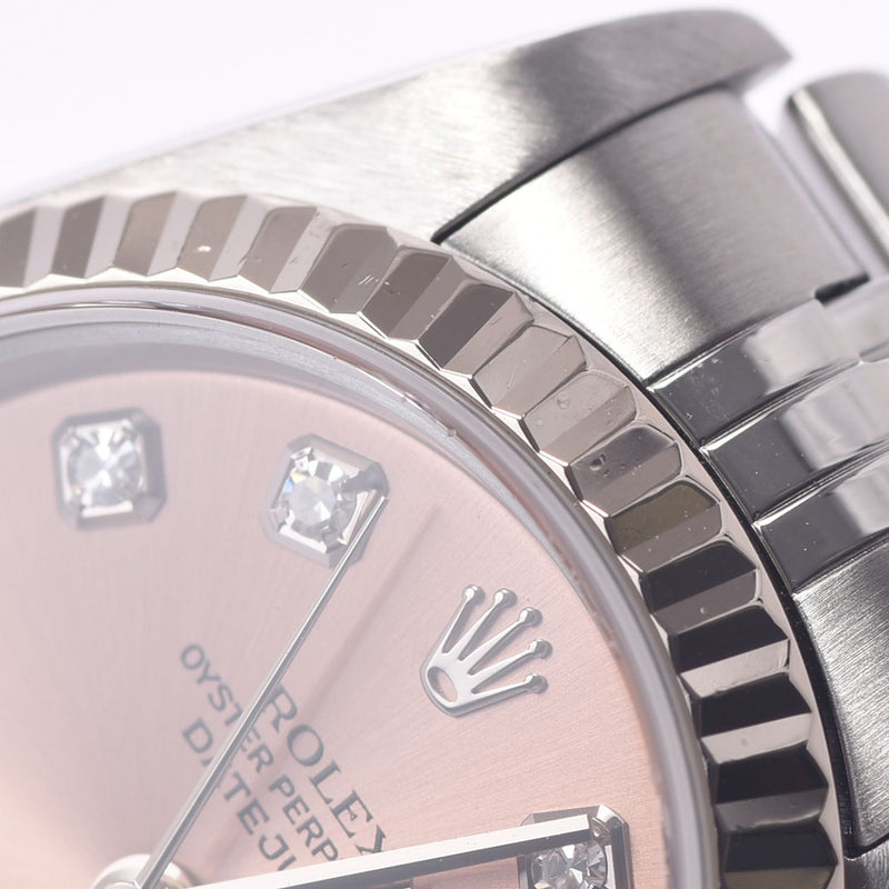 ROLEX Rolex Datejust 10P Diamond 79174G Ladies WS/SS Watch Automatic Pink Dial A Rank Used Ginzo