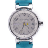 Louis Vuitton Louis Vuitton Tumbling Hologram Q1313 Women's SS / Leather Watch Quartz Silver Dealer A-Rank Used Silgrin