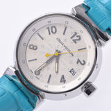 Louis Vuitton Louis Vuitton Tumbling Hologram Q1313 Women's SS / Leather Watch Quartz Silver Dealer A-Rank Used Silgrin