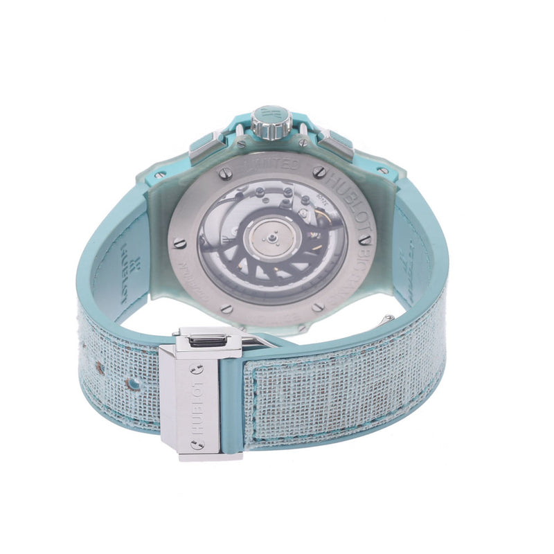 HUBLOT Ublo Big Bang Tutti Flutti 641.xl.2770.NR.1237 Boys Resin / Linen Watch Automatic Wound Blue Diagram A-Rank Used Sinkjo