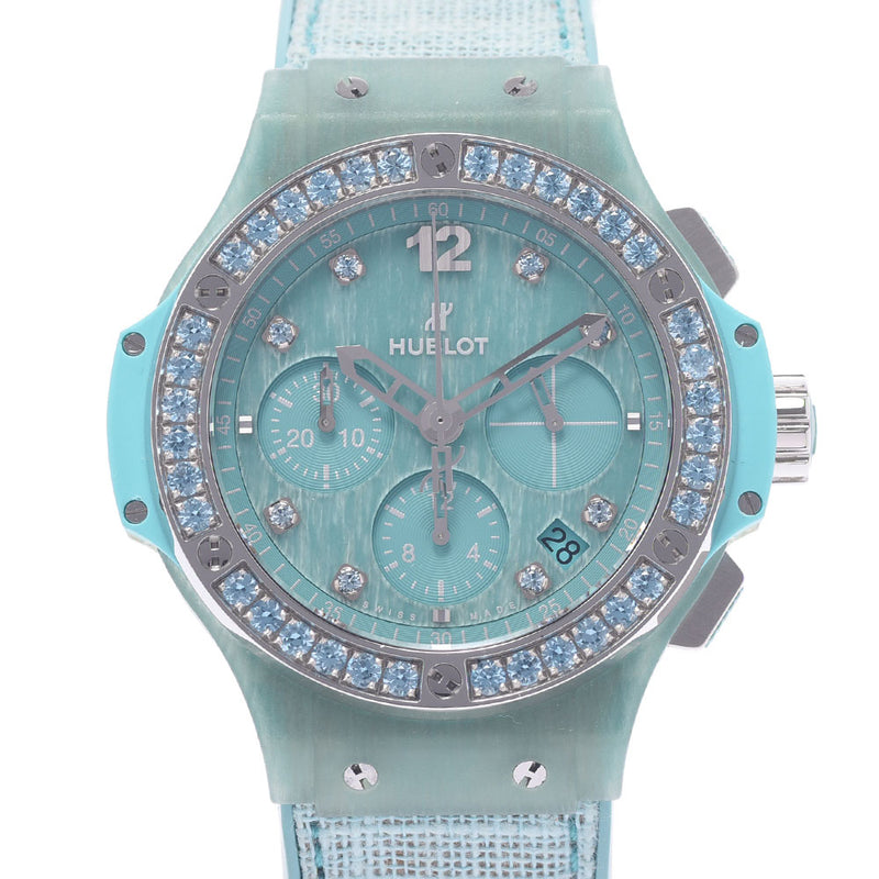 HUBLOT Ublo Big Bang Tutti Flutti 641.xl.2770.NR.1237 Boys Resin / Linen Watch Automatic Wound Blue Diagram A-Rank Used Sinkjo