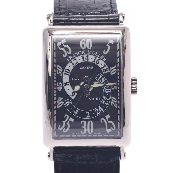 Franck Muller Frank Muller Long Island Double Retrograde Hour 1250DHR Men's WG / Leather Watch Automatic Wound Black Table A-Rank Used Sinkjo
