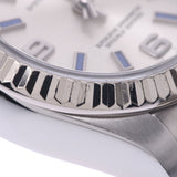 ROLEX Rolex Oyster Peacher 176234 Women's SS Watch Automatic Wound Silver 369 Blue Bar Character A-Rank Used Silgrin