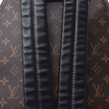 Louis Vuitton Louis Vuitton Makasa Josy NV棕色/黑色M45349男式Monogram Makasa Canvas Rucks Day Pack A-Rank使用Silgrin