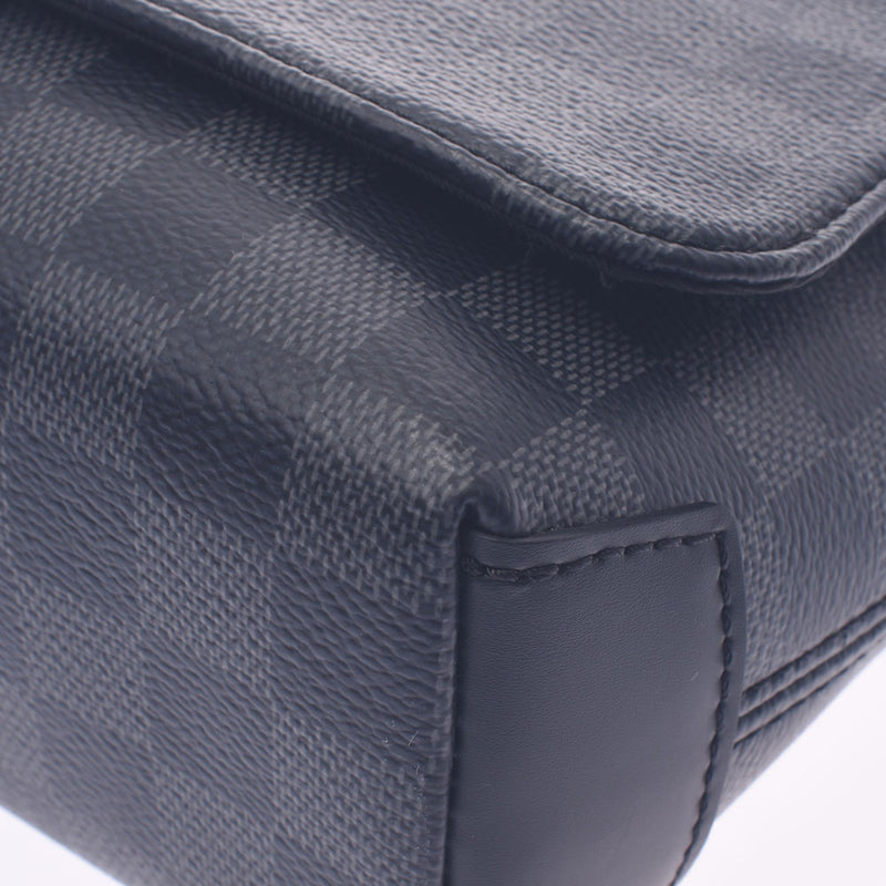 Louis Vuitton Louis Vuitton Damier Graphit District PM NV2 Black N40349 Men's Dumie Graphit Canvas Shoulder Bag A-Rank Used Silgrin