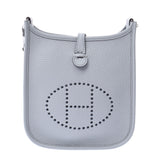 Hermes Hermes Evelin TPM Amazon Pearl Gray Silver Bracket Z Engraved (around 2021) Ladies Triyo Clomance Shoulder Bag Unused Silgrin