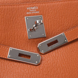 HERMES エルメス ケリー 35 内縫い 2WAYバッグ オレンジ シルバー金具 □J刻印(2006年頃) レディース シェーブル ハンドバッグ ABランク 中古 銀蔵