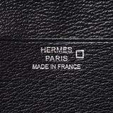 Hermes Hermes Biachans Fle黑色银色支架□J State（2006年左右）男女皆宜的避风手长钱包B等级使用Silgrin