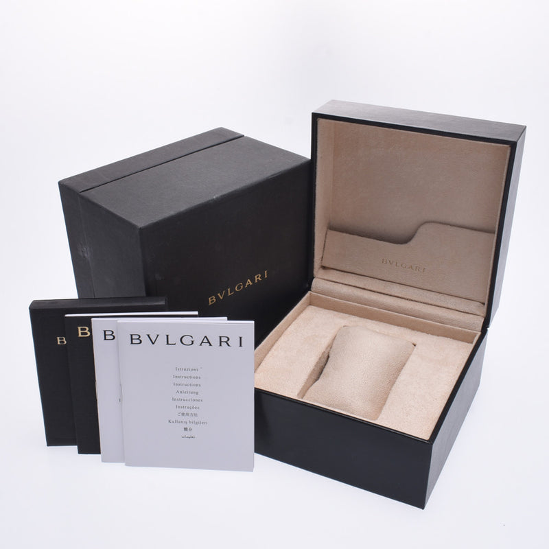 BVLGARI ブルガリ ブルガリブルガリ23 12Pダイヤ BB23SS レディース SS 腕時計 クオーツ 黒文字盤 Aランク 中古 銀蔵