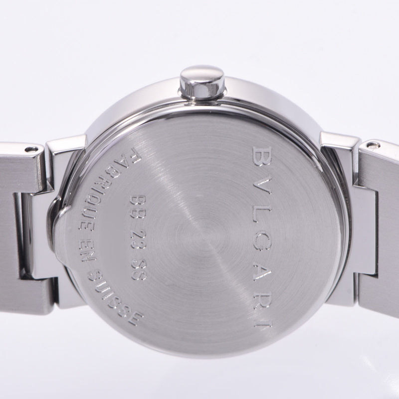 BVLGARI ブルガリ ブルガリブルガリ23 12Pダイヤ BB23SS レディース SS 腕時計 クオーツ 黒文字盤 Aランク 中古 銀蔵