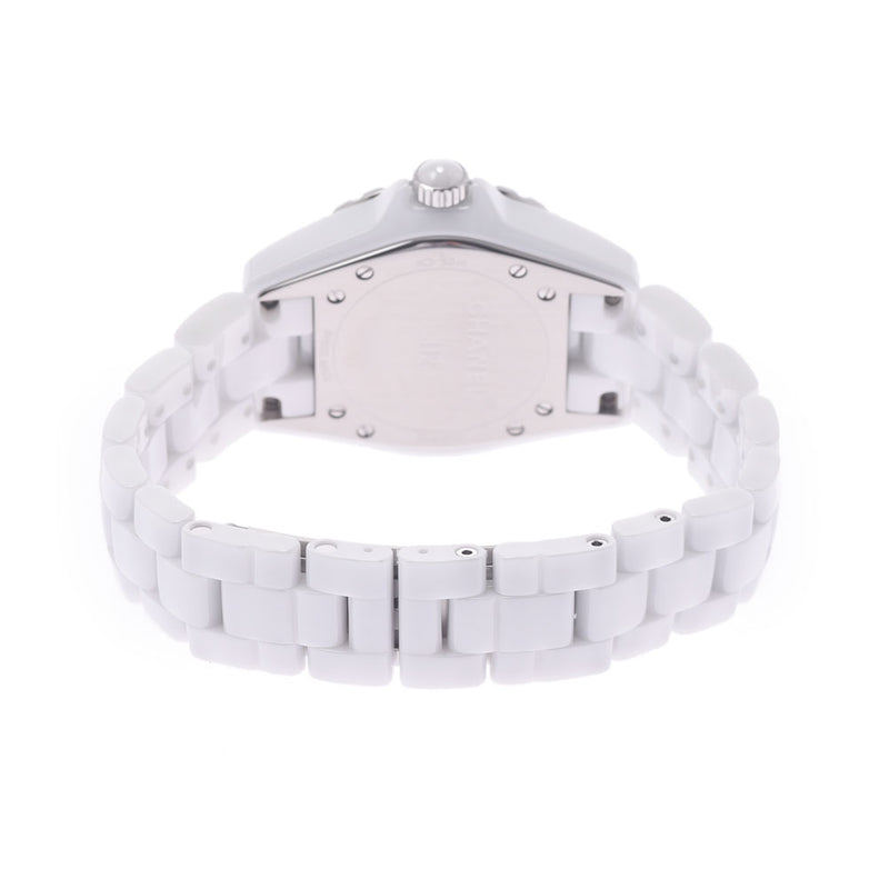 CHANEL Chanel J12 33mm Besel / 12P Diametic H3110 Women White Ceramic / SS Watch Quartz White Flat Figure A Rank Used Sinkjo