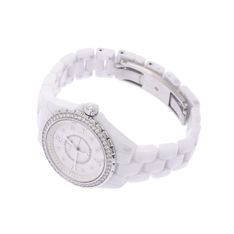 CHANEL Chanel J12 33mm Besel / 12P Diametic H3110 Women White Ceramic / SS Watch Quartz White Flat Figure A Rank Used Sinkjo